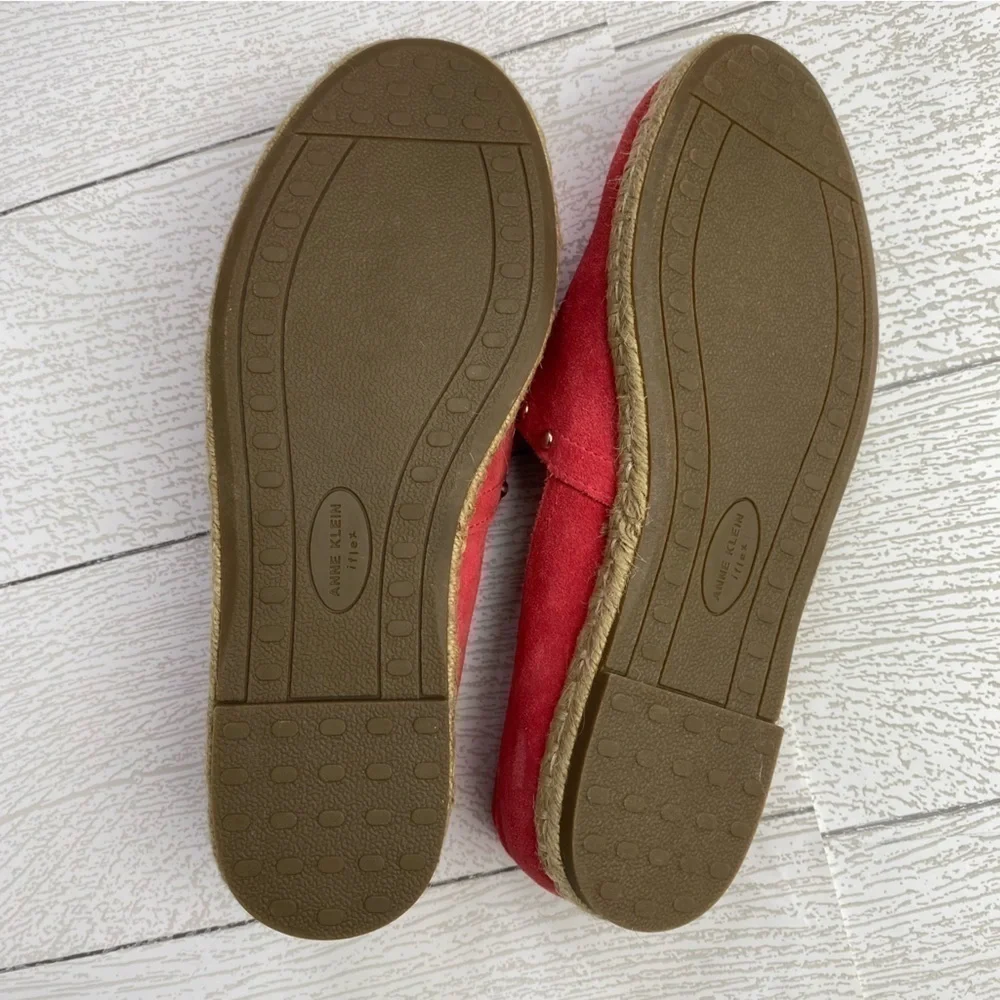 Anne Klein Kaily red Espadrille flat slip on size 6.5